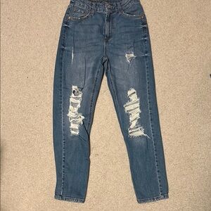 Wild Fable Blue Boyfriend Jeans Distressed Style